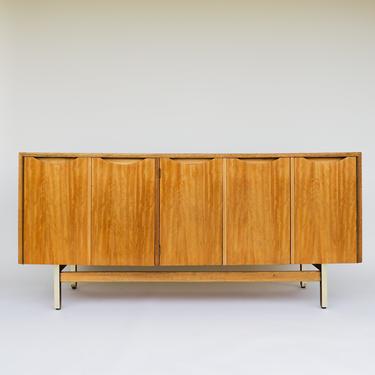 Coming Soon! American of Martinsville Credenza in Ribbon Mahogany with Recessed Crescent Pulls