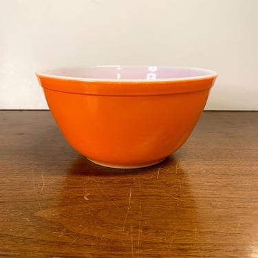 Vintage Pyrex Orange Primary Reverse Multi Color Round Mixing Bowl 402 