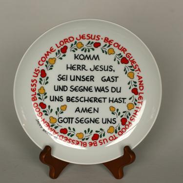 vintage berggren prayer plate Jacky Briggs 1998 