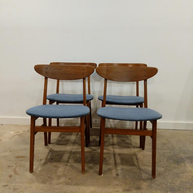 Set of 4 Vintage Danish Modern Farstrup Dining Chairs 