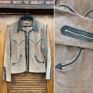 Vintage 1960’s “Geronimo” Suede and Leather Western Hippie Rocker Jacket, 60’s Rodeo Jacket, Vintage Leather, Vintage Clothing 