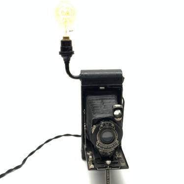 Antique folding camera Lamp with bulb 