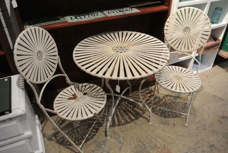 Three piece patio table and chair set. $295