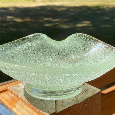 Mid Century Murano Glass Bowl Fratelli Toso Overshot 