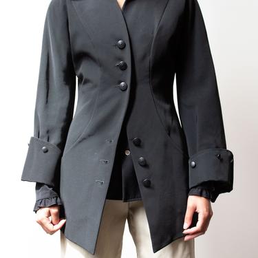 Karl Lagerfeld black cotton-blend jacket