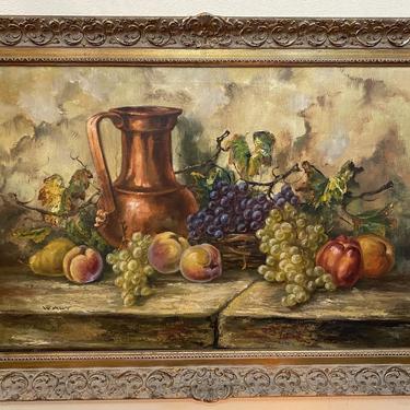Item #DMC77 Summer Harvest Still Life Oil Painting by Walt c.1950