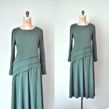 rayon tiered skirt set, vintage skirt, 90s clothing women 