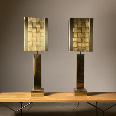 Curtis Jere Brass Table Lamps 