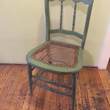 Vintage Green Wooden Chair, Not Free Shipping ask for shipping quote 