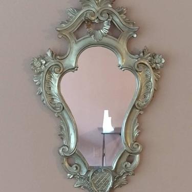 Mid Century Italian Rococco-Style Floral Mirror Wall Hanging Home Decor 22