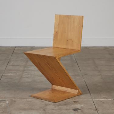 Postmodern Zig Zag Chair in the style of Gerrit Reitveld