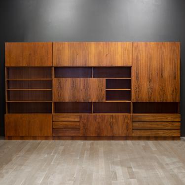 Mid-century Rosewood Modular Wall Unit Designed by George Satink for WK Mobel c.1950