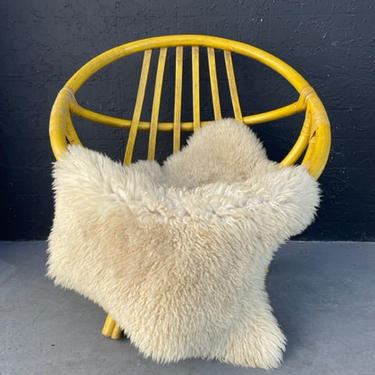 Yellow Rattan Egg Chair