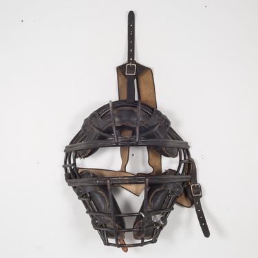 Steel and Leather Catcher's Mask c.1940