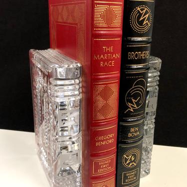 Waterford Crystal Book Bookends Free Shipping 