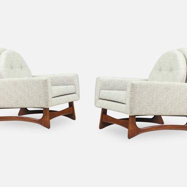 Mid-Century Sculpted Base Lounge Chairs by Kroehler