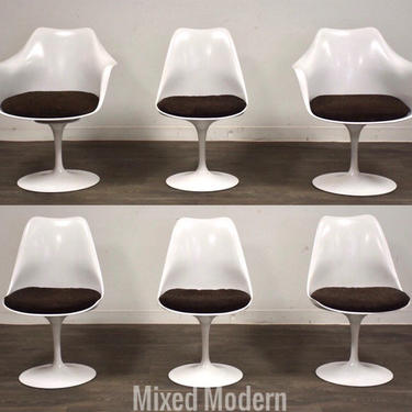 Original zero Saarinen for Knoll Tulip Dining Chairs - Set of 6 