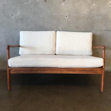 Mid Century Style Boucle Sofa