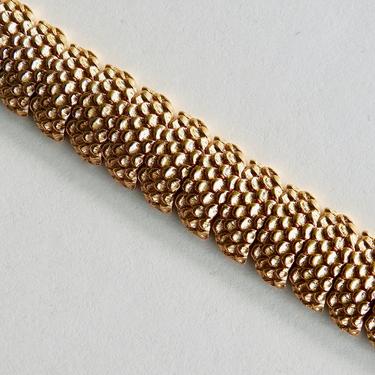 Monet Snake Skin Texture Bracelet Gold Tone 