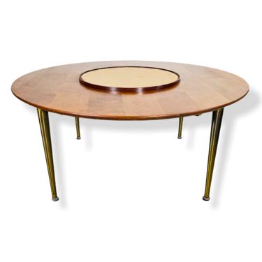 Mid-Century Modern Round Coffee Table by Lazy Suzan