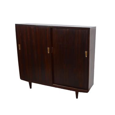 Rosewood Bookcase Cabinet Mid Century Modern 