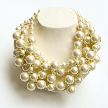 Kenneth Lane Oversized Pearl Statement Necklace