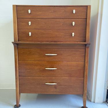 Shipping Not Included - Vintage Mid Century Modern Dovetail Drawers Cabinet Storage Dresser 