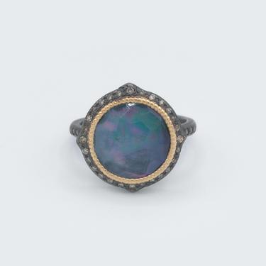 Black Onyx & Mother of Pearl Statement Ring