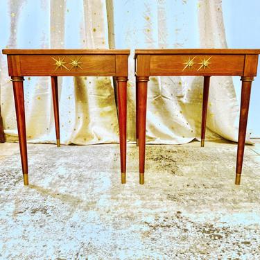 Mid Century Tapered Cherry End tables by Brandt 