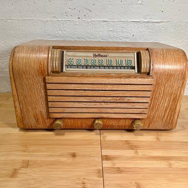 Blonde MCM 1946 Hoffman AM/MP3  Radio, Model A300, Elec Restored 