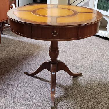Item #CR1 Vintage Center Table w/ Leather Top c.1950
