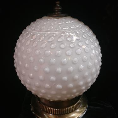 Vintage Flush Mount Light with Hobnail Globe