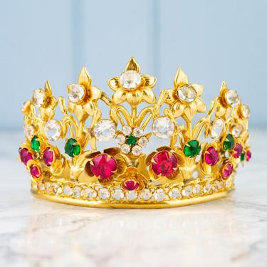Antique Petite Rhinestone Crown