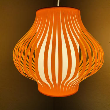 Space Age Orange 70s Pendant Lamp 