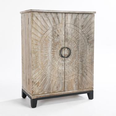 Rustic Solid Wood Wine Cabinet by Terra Nova Furniture Los Angeles 