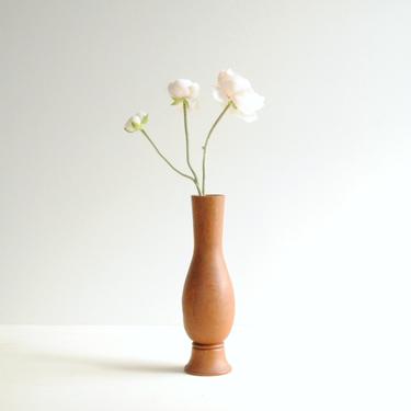 Vintage Teak Wood Vase, Wooden Vase, Decorative Wood Vase, Mid Century Vase 