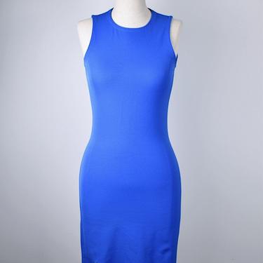 Versus Versace Bright Blue Dress with Jagged Hemline 
