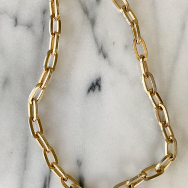 vintage gold tone chain necklace 