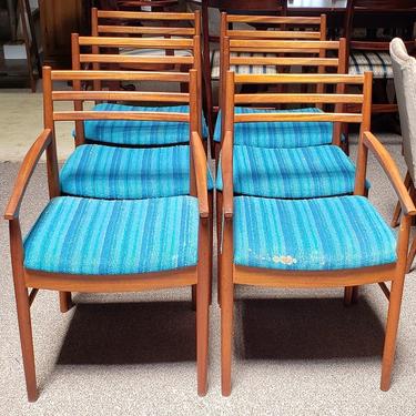 Item #R73 Set of Six Mid Century Teak Dining Chairs by McIntosh c.1960s