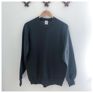 Vintage 90s Dark Gray Basic Sweatshirt Med/Large 