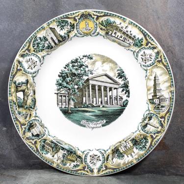 Vintage Virginia Souvenir Small Plate - Full-Color Souvenir Plate - Virginia Souvenir - Mount Vernon, Williamsburg, Jamestown &amp; More 