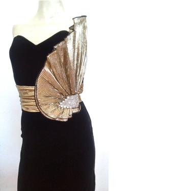 Vintage 1980's AVANT-GARDE dress lot,  vintage gold cocktail dress,  vintage sequin Picasso dress,  80s prom dress, Oscar De La Renta blazer 