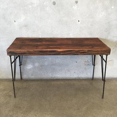 Unique Wood Top Convertible Bench / Table