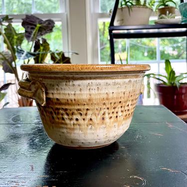Vintage Studio Pottery Stoneware Serving, Fruit or Mixing Bowl - Small Bowl, Handmade, Wheel Thrown, Rustic, Popcorn Bowl, Gift, Ceramic 