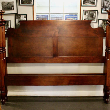 American Empire Field Bed in Maple. Original Posts Circa 1830, Resized to King