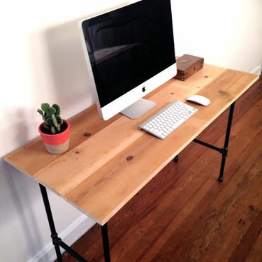 The PASSYUNK Desk -  Reclaimed Wood Desk - Reclaimed Wood &amp; Pipe 