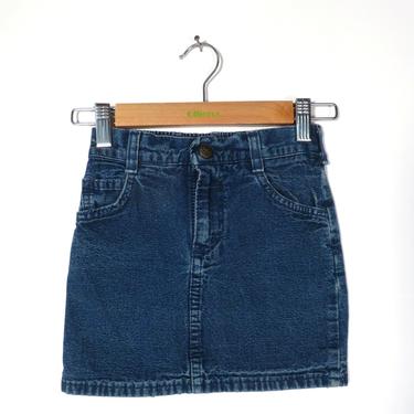 Vintage 80s/90s Girls Oshkosh Denim Mini Skirt Made In USA Size 4 