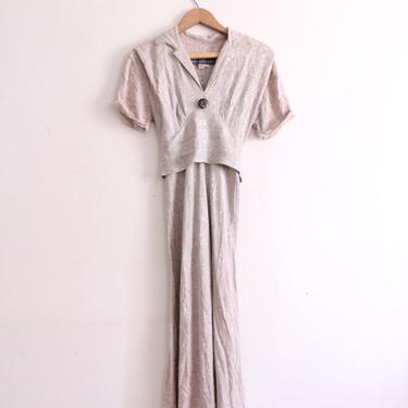 Silver Satin Femme 90s Maxi Dress 
