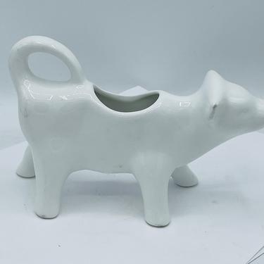 Vintage White   Cow shaped creamer/milk jug- Nice Condition 