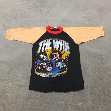 Vintage The Who Tee 1980s Retro Size Medium + Rock T + Cotton Henley + Live in Concert + Sold Out Tour + Band or Tour T-Shirt + Unisex 